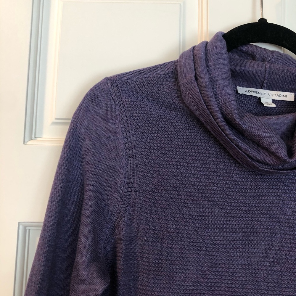 Adrienne Vittadini purple turtleneck sweater
